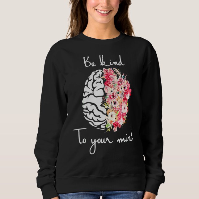 Sweatshirt Sensibilisation à la santé mentale Soins de soi So (Devant)