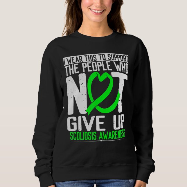 Sweatshirt Sensibilisation à la scoliose Ne pas abandonner la (Devant)