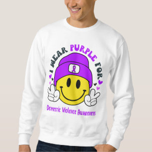 Sweatshirt Sensibilisation à la violence familiale Ribbon Cad
