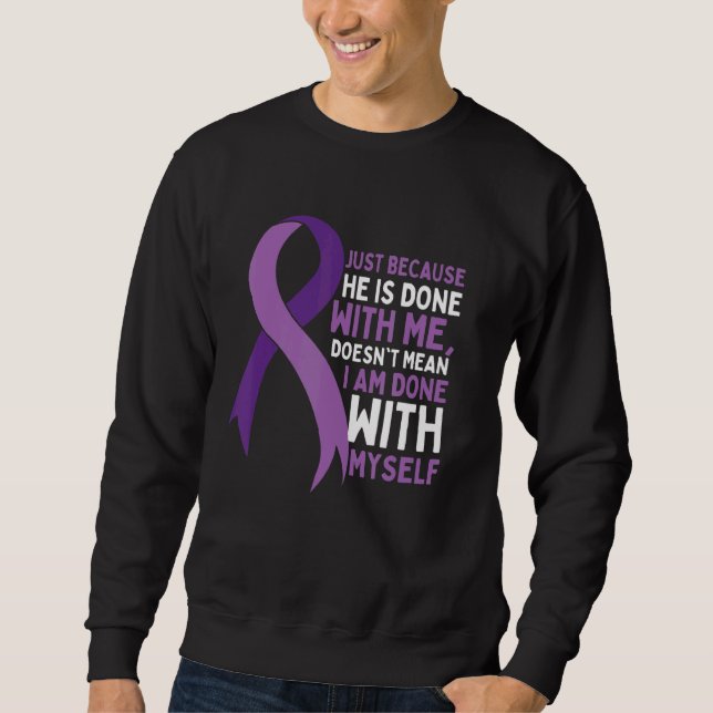 Sweatshirt Sensibilisation à la violence familiale Ruban pour (Devant)