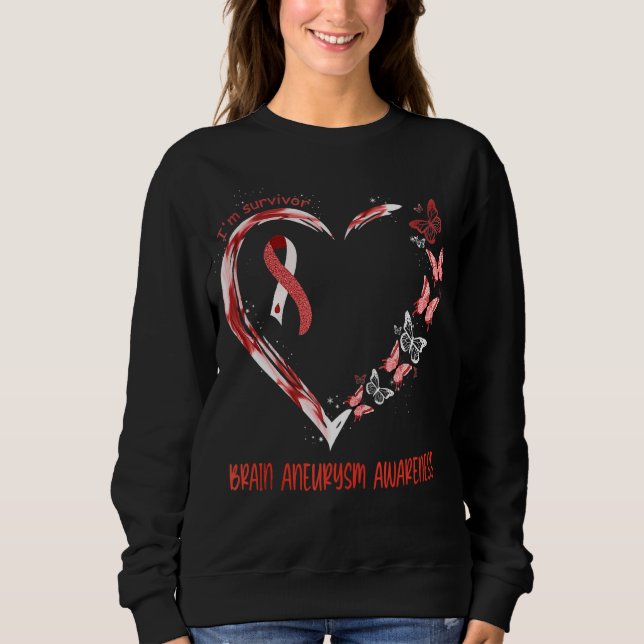 Sweatshirt Sensibilisation à l'neurysme cérébral Je suis Surv (Devant)