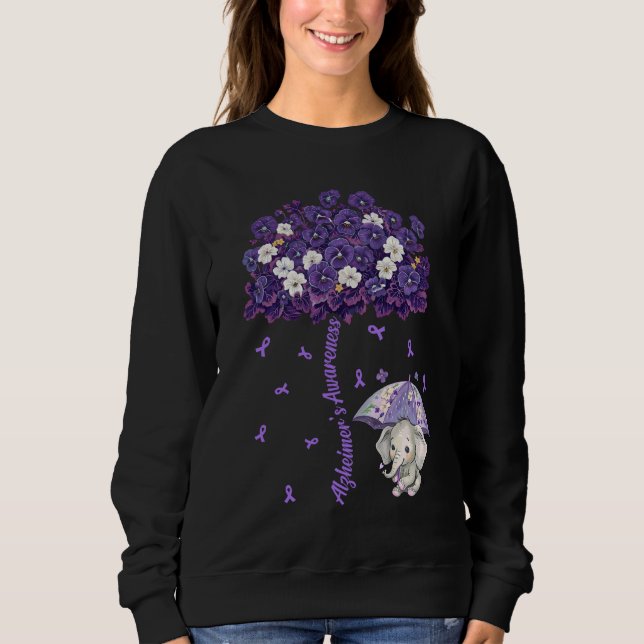 Sweatshirt Sensibilisation Alzheimer Cute Elephant Oubliez-Mo (Devant)