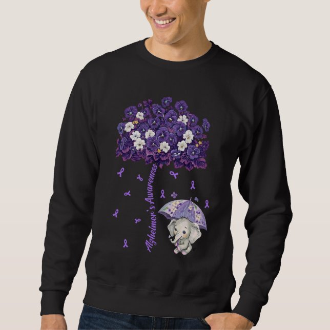 Sweatshirt Sensibilisation Alzheimer Cute Elephant Oubliez-Mo (Devant)
