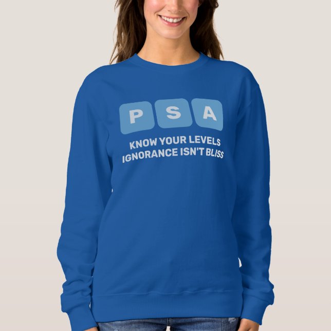 Sweatshirt Sensibilisation au cancer de la prostate PSA (Devant)