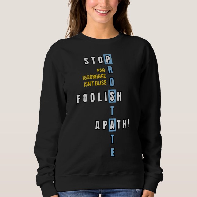 Sweatshirt Sensibilisation au cancer de la prostate STOP APAT (Devant)