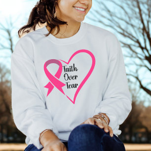Sweatshirt Sensibilisation au cancer du sein La foi sur la pe