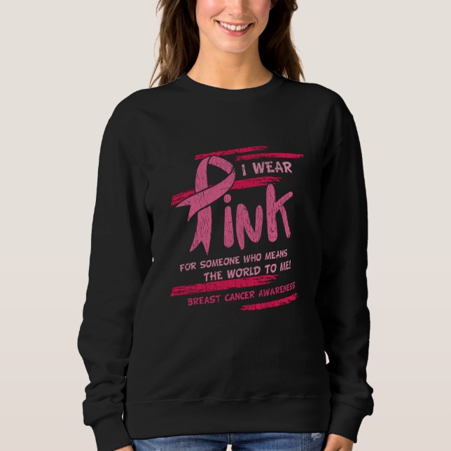 Sweatshirt Sensibilisation au cancer du sein Soutien aux amis (Devant)