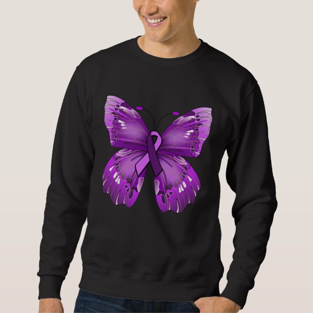Sweatshirt Sensibilisation au lupus Papillon de lupus Équipem (Devant)