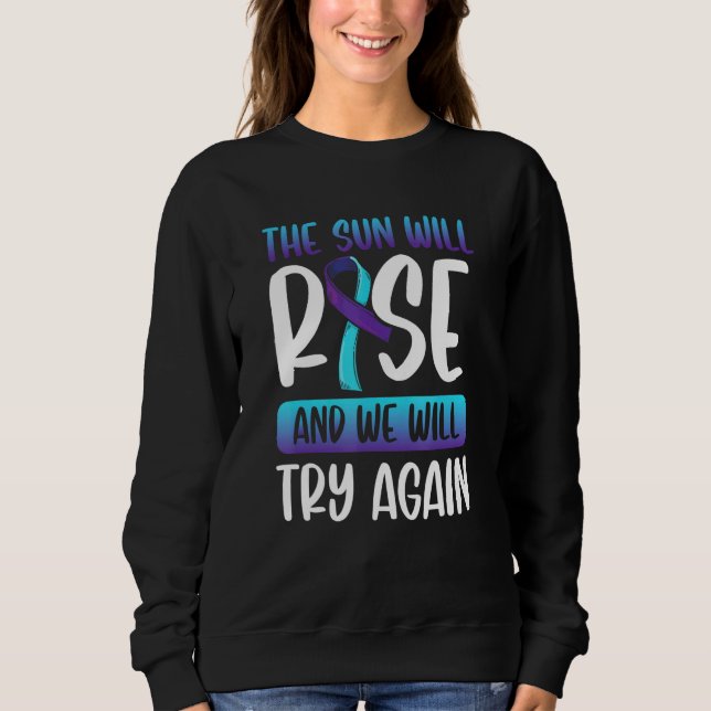 Sweatshirt Sensibilisation Au Suicide Le Soleil Augmentera No (Devant)