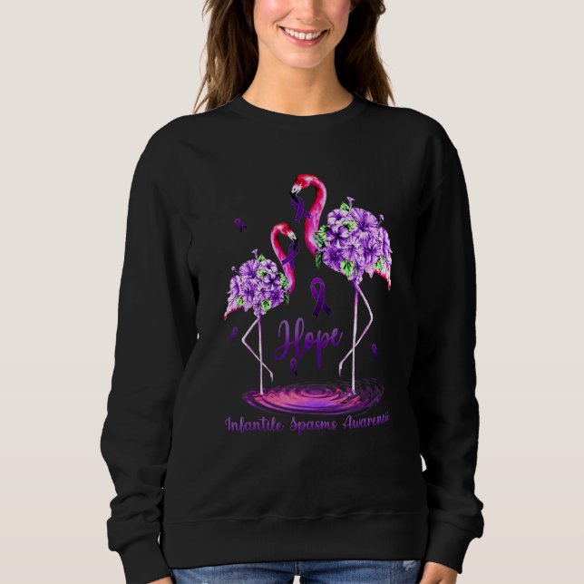 Sweatshirt Sensibilisation aux spasmes infantiles du Flamant  (Devant)