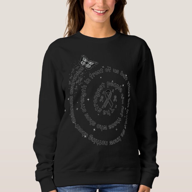 Sweatshirt Sensibilisation des gens les plus forts au mélanom (Devant)