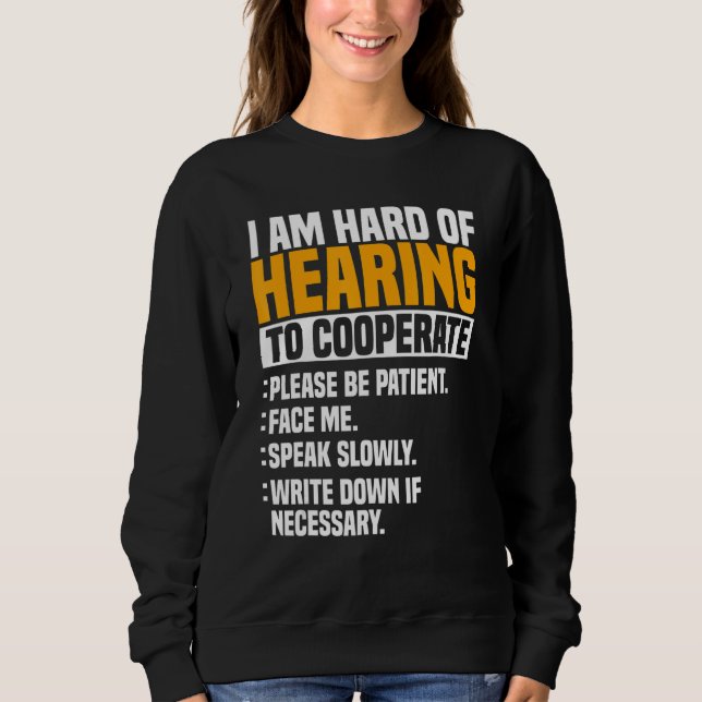 Sweatshirt Sensibilisation des sourds Aide auditive Implant A (Devant)