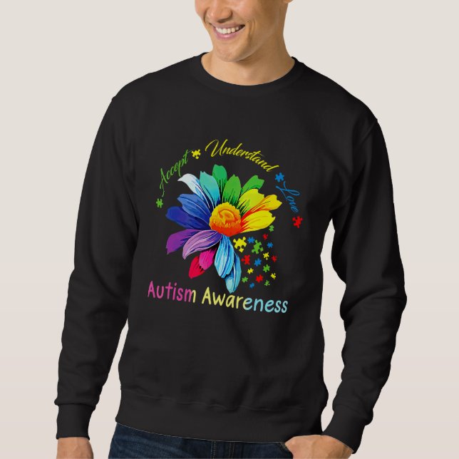 Sweatshirt Sensibilisation sur l'autisme Accepter Comprendre  (Devant)