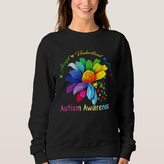 Sweatshirt Sensibilisation sur l'autisme Accepter Comprendre  (Devant)