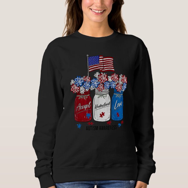 Sweatshirt Sensibilisation sur l'autisme Accepter Comprendre  (Devant)
