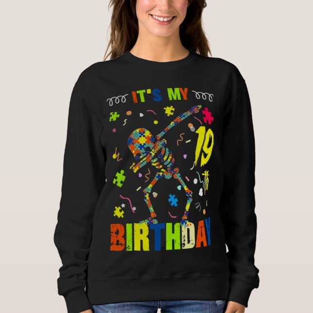 Sweatshirt Sensibilisation sur l'autisme C'Est Mon 19E Annive (Devant)
