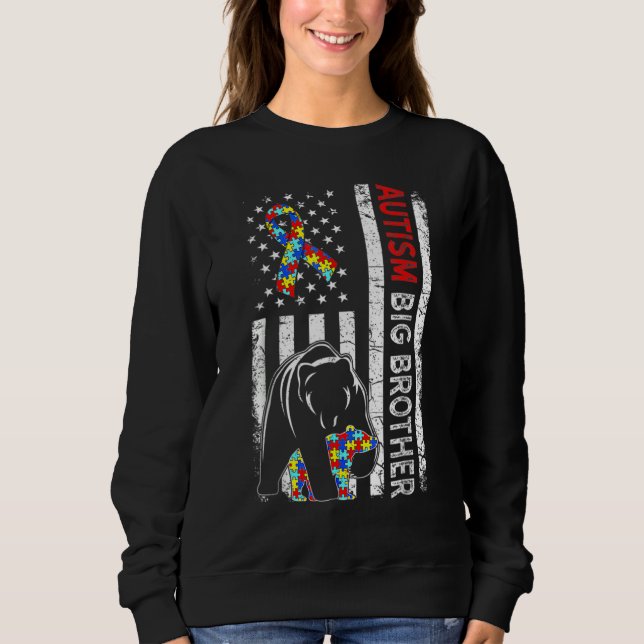 Sweatshirt Sensibilisation sur l'autisme Chat Visage Porter P (Devant)