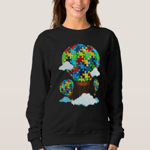 Sweatshirt Sensibilisation sur l'autisme de ballon à air chau