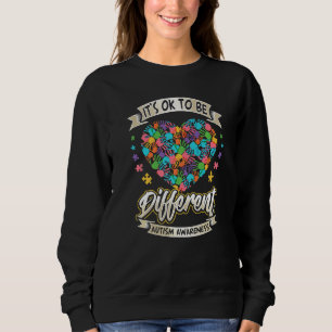 Sweatshirt Sensibilisation sur l'autisme Dinosaur Coeur Garço