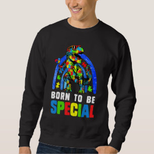 Sweatshirt Sensibilisation sur l'autisme Mois Dinosaur Né spé