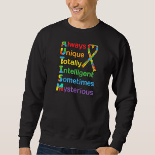 Sweatshirt Sensibilisation sur l'autisme Pour Fier Maman Papa
