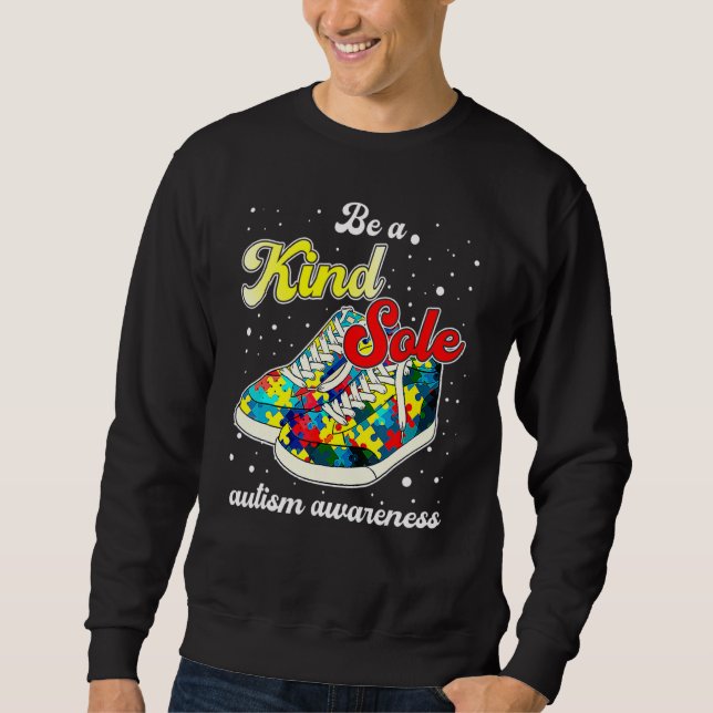 Sweatshirt Sensibilisation sur l'autisme Puzzle Chaussures Êt (Devant)