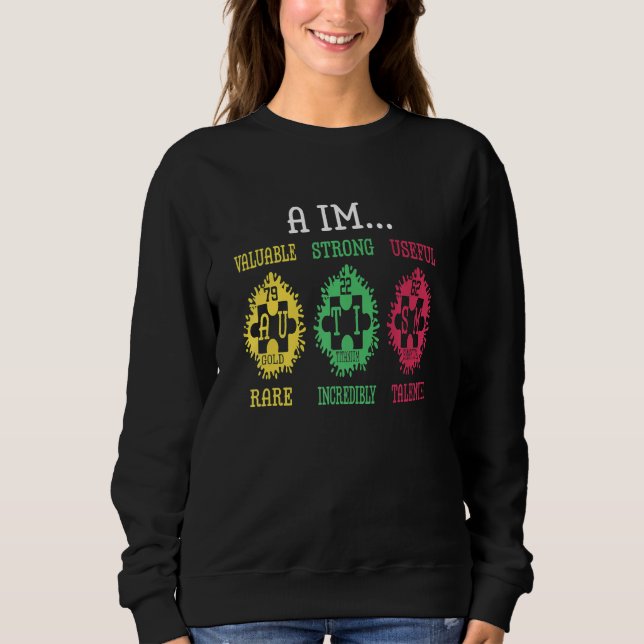 Sweatshirt Sensibilisation sur l'autisme Puzzle Éléments de t (Devant)