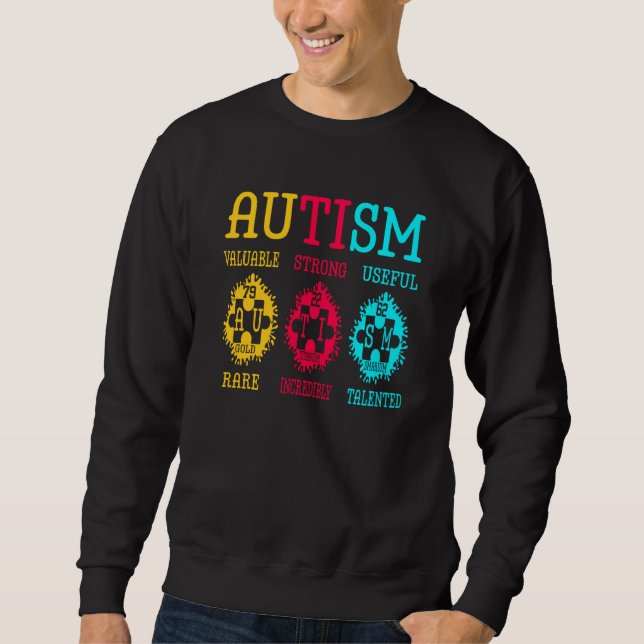 Sweatshirt Sensibilisation sur l'autisme Puzzle Tableau Pério (Devant)