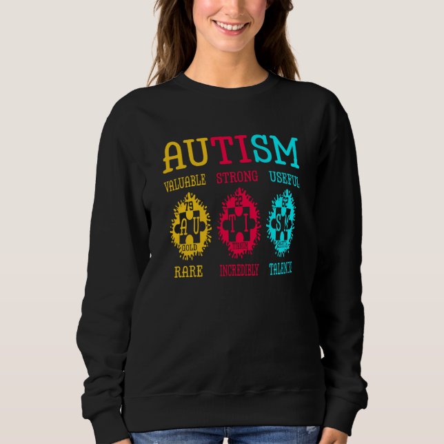 Sweatshirt Sensibilisation sur l'autisme Puzzle Tableau Pério (Devant)