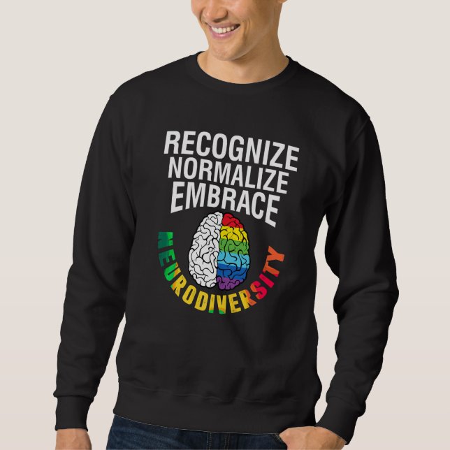 Sweatshirt Sensibilisation sur l'autisme Reconnaître Normalis (Devant)