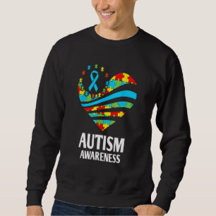 Sweatshirt Sensibilisation sur l'autisme S Femmes Coeur Suppo