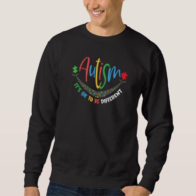 Sweatshirt Sensibilisation sur l'autisme Smile Peace Puzzle P (Devant)