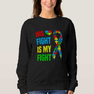 Sweatshirt Sensibilisation sur l'autisme Son Combat Est Mon F