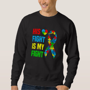 Sweatshirt Sensibilisation sur l'autisme Son Combat Est Mon F
