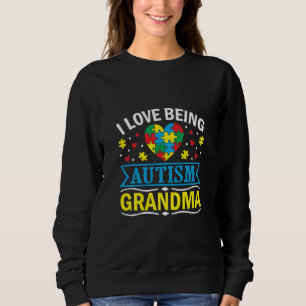 Sweatshirt sensibiliser à l'autisme, Fière autisme grand-mère