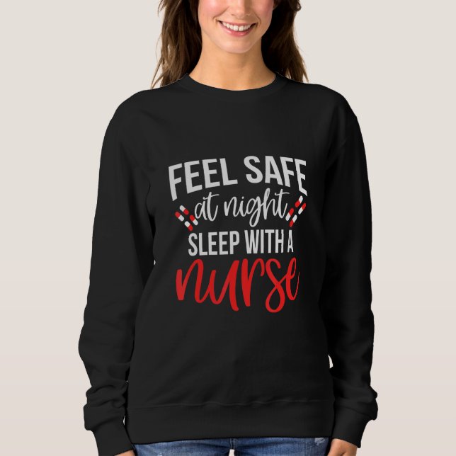 Sweatshirt Sentez En Sécurité La Nuit Dormir Avec Une Infirmi (Devant)