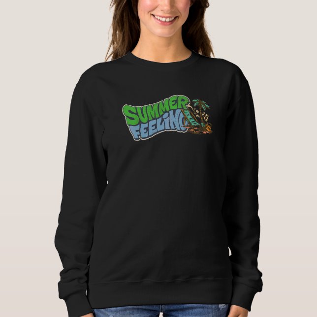 Sweatshirt Sentiment d'été accessoires de plaisir océanique P (Devant)