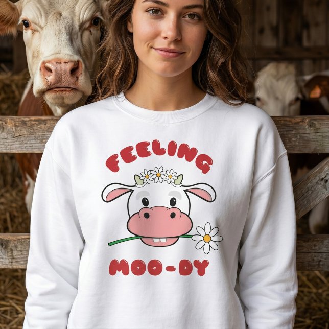 Sweatshirt Sentiment vache | T-shirt à manches longues avec c (Créateur téléchargé)