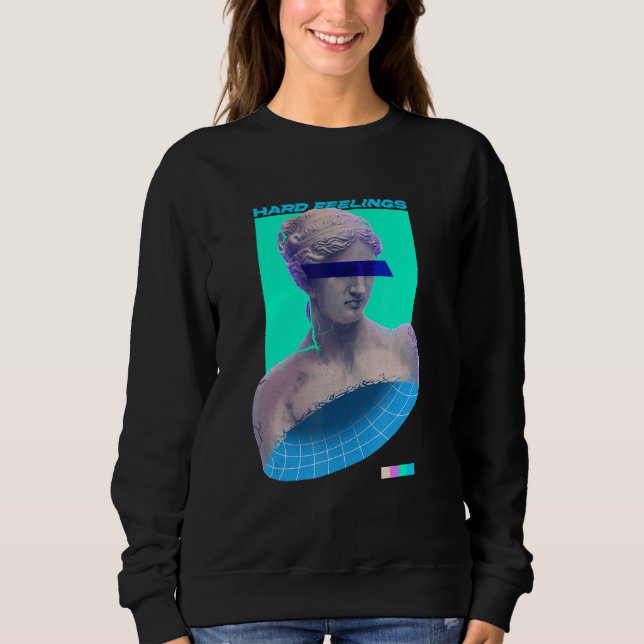 Sweatshirt Sentiments Durs Emo Vaporwave Esthétique Sculpture (Devant)