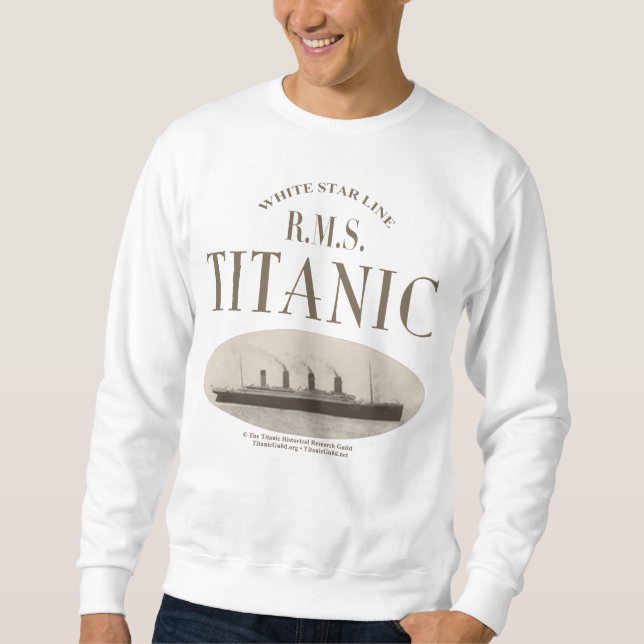 Sweatshirt Sepia du navire fantôme Titanic RMS (Devant)