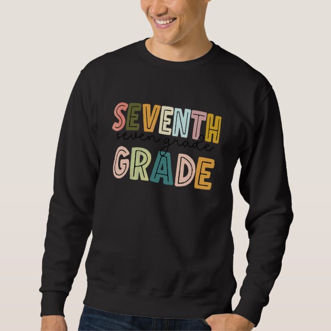 Sweatshirt Septième année de rentrée pour l'enseignant de 7e  (Devant)