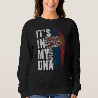 Sweatshirt Serbia It's In My DNA Cute Serb Fingerprint Serbia