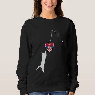 Sweatshirt Serbie Conception de chats Drapeau serbe Srbija Ch