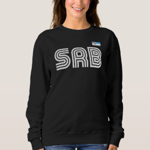 Sweatshirt Serbie Drapeau Retro International Pays Serbe Pr