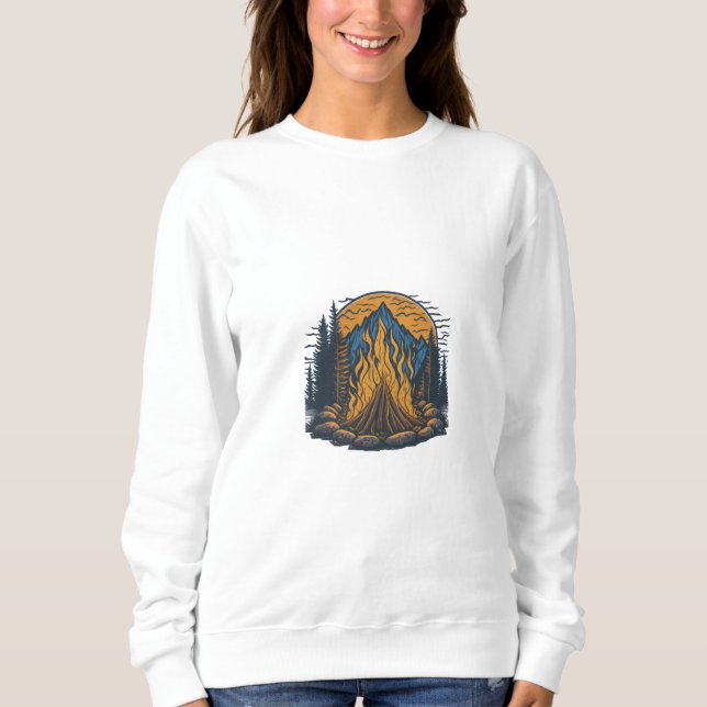 Sweatshirt Sérénité du feu de camp : un symbole de la chaleur (Devant)