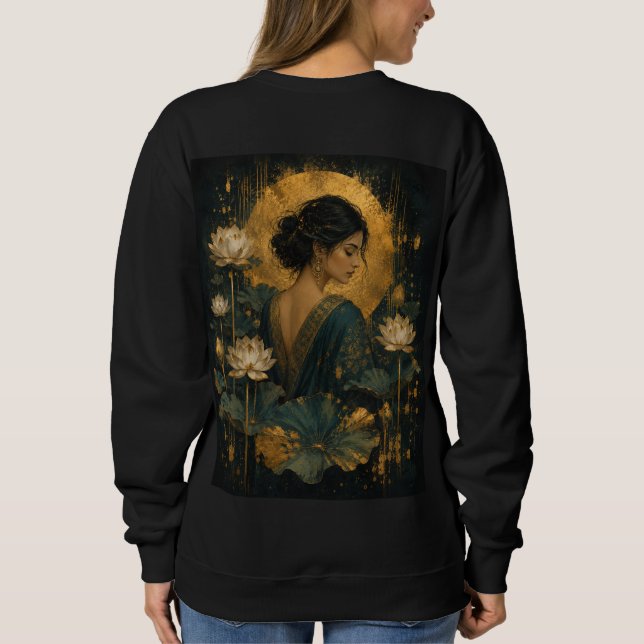 Sweatshirt Sérénité du Lotus au Clair de Lune (Dos)