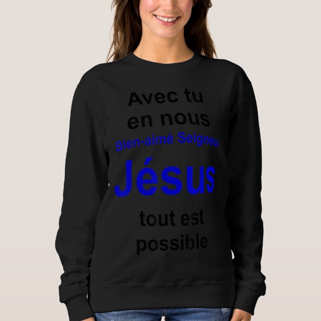Sweatshirt Série multilingue Lord Jesus (Français ver (Devant)