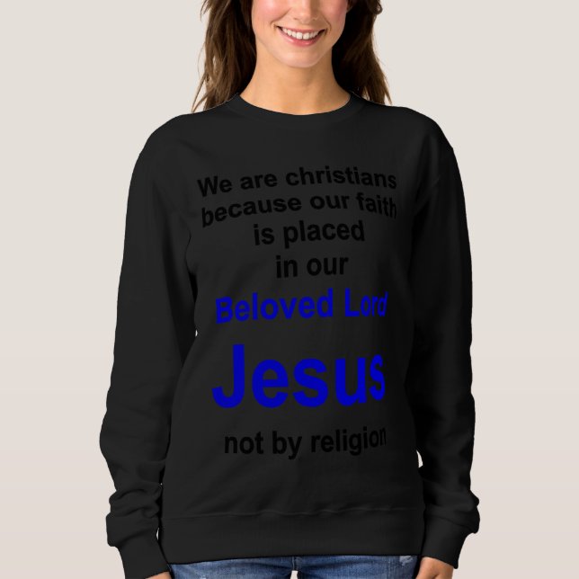 Sweatshirt Série multilingue sur le style de vie chrétien en  (Devant)