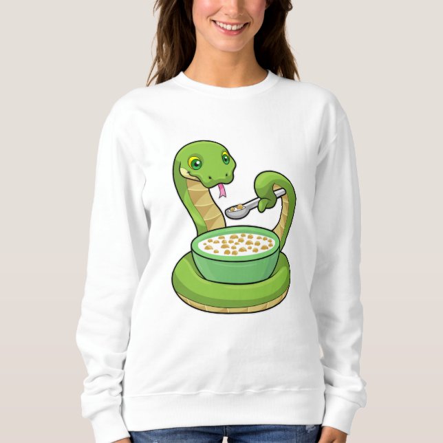 Sweatshirt Serpent à manger avec Muesli (Devant)