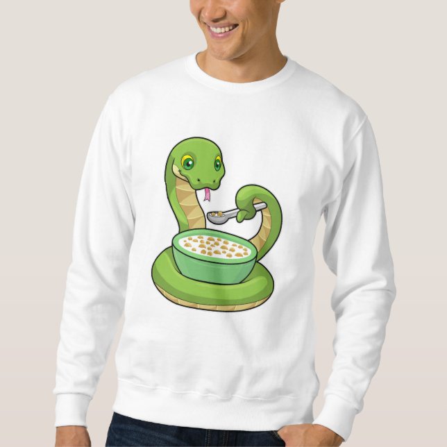 Sweatshirt Serpent à manger avec Muesli (Devant)
